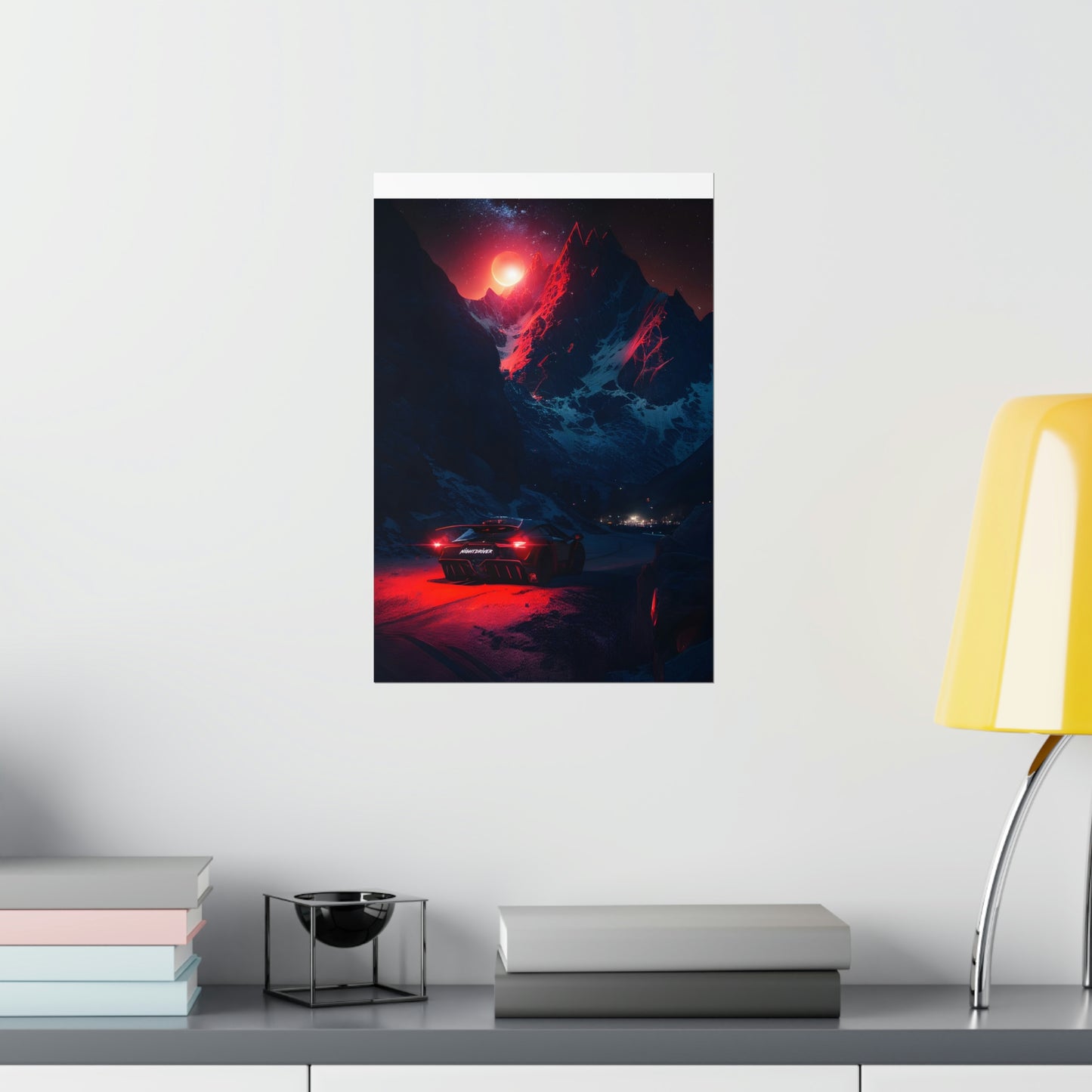 Nightdriver Red Moon Posters