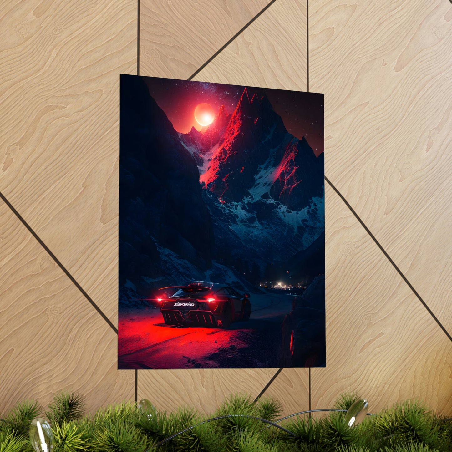 Nightdriver Red Moon Posters