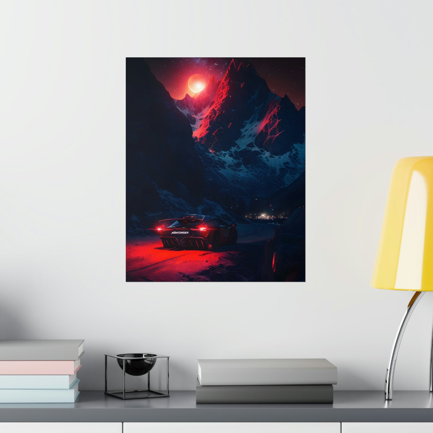 Nightdriver Red Moon Posters