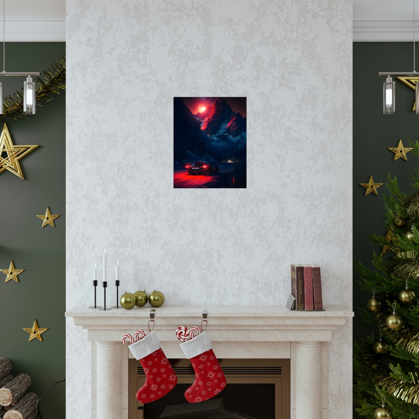 Nightdriver Red Moon Posters