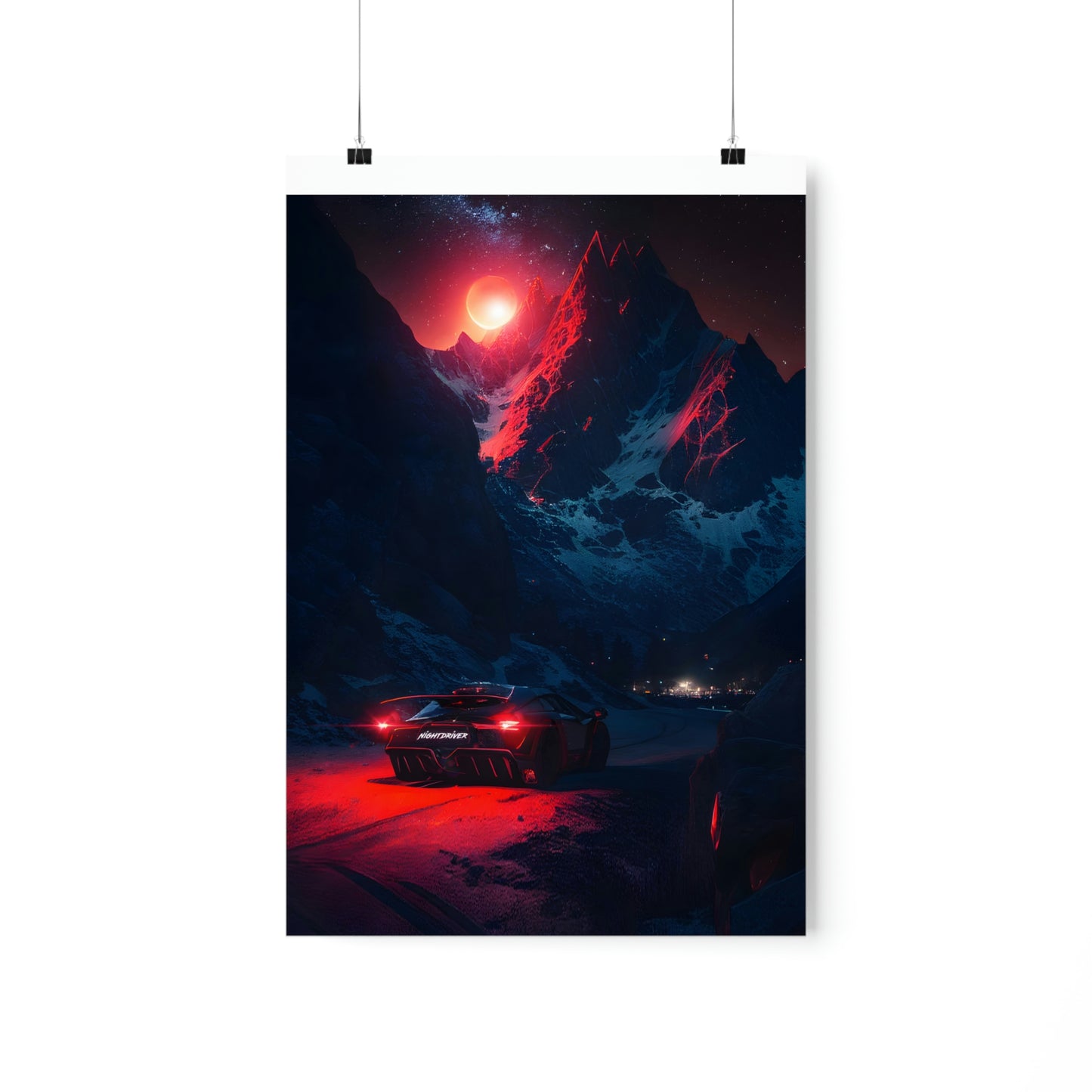 Nightdriver Red Moon Posters